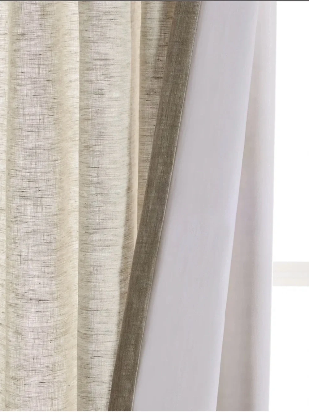 Quince European Linen Curtain Panels Sage 48x96 Set of 2 Light Filtering